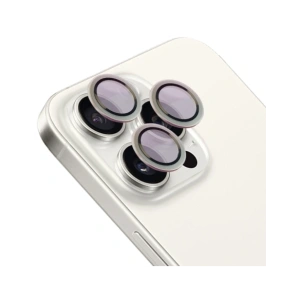 Kup Szkło na aparat z aplikatorem Bizon Glass Snap Lens do Apple iPhone 15 Pro / 15 Pro Max srebrna ramka - BIZ8673 - {ean13} - Sklep Home Screen