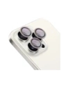 Szkło na aparat z aplikatorem Bizon Glass Snap Lens do Apple iPhone 15 Pro / 15 Pro Max srebrna ramka