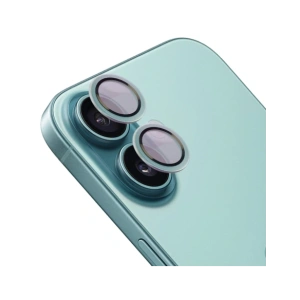 Buy Bizon Glass Snap Lens Apple iPhone 16 / 16 Plus turquoise frame - BIZ8678 - {ean13} - Home Screen Store Europe