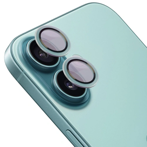 Buy Bizon Glass Snap Lens Apple iPhone 16 / 16 Plus turquoise frame - BIZ8678 - {ean13} - Home Screen Store Europe