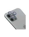 Szkło na aparat z aplikatorem Bizon Glass Snap Lens do Apple iPhone 12 Pro / 11 Pro / 11 Pro Max morska ramka