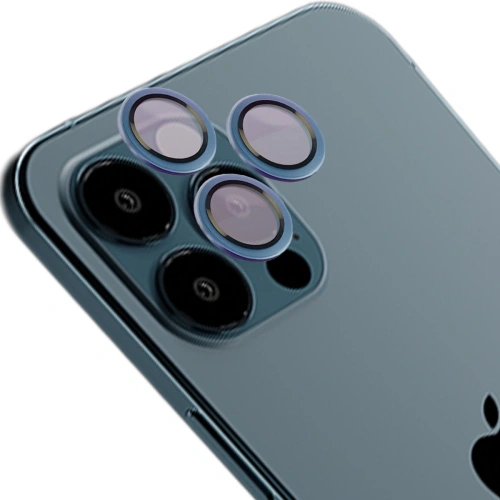 Kup Szkło na aparat z aplikatorem Bizon Glass Snap Lens do Apple iPhone 12 Pro Max morska ramka - BIZ8681 - {ean13} - Sklep Home Screen