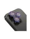 Szkło na aparat z aplikatorem Bizon Glass Snap Lens do Apple iPhone 14 Pro / 14 Pro Max ciemnofioletowa ramka