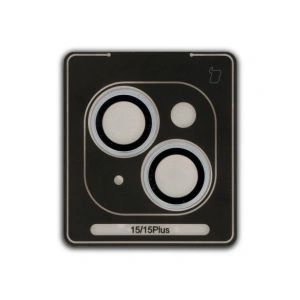 Kup Bizon Glass Snap Lens Apple iPhone 15 / 15 Plus hellblauer Rahmen - BIZ8685 - {ean13} - Sklep Home Screen