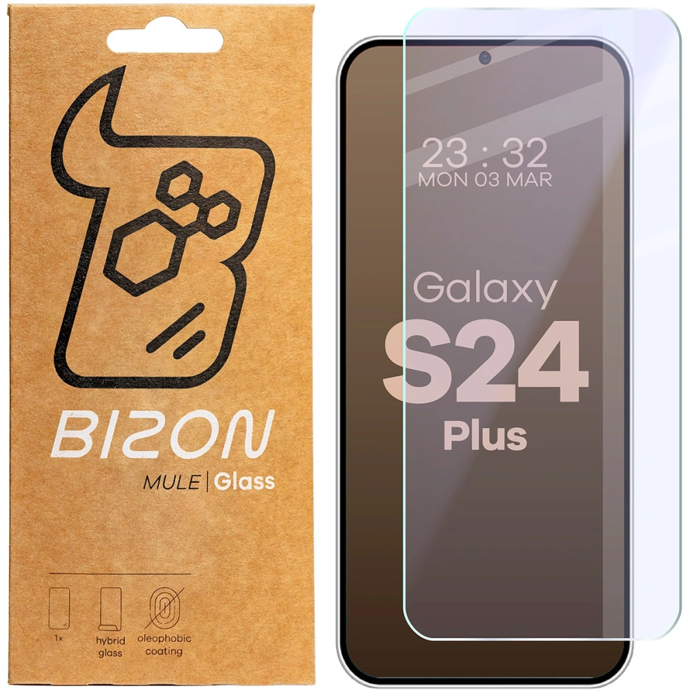 Elastyczne szkło hybrydowe Bizon Glass Mule do Samsung Galaxy S24+ Plus 5G