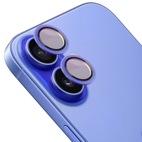 Kup Bizon Glass Snap Lens Apple iPhone 16 / 16 Plus cadru albastru - BIZ8692 - {ean13} - Sklep Home Screen