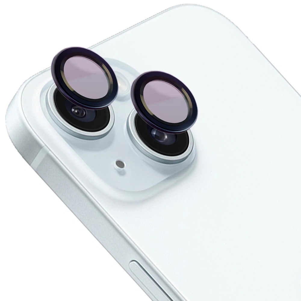 Szkło na aparat z aplikatorem Bizon Glass Snap Lens do Apple iPhone 14 / 14 Plus czarna ramka