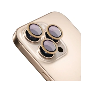 Kup Szkło hartowane na aparat z aplikatorem Bizon Glass Snap Lens do Apple iPhone 16 Pro / 16 Pro Max beżowa ramka - BIZ8696 - {ean13} - Sklep Home Screen