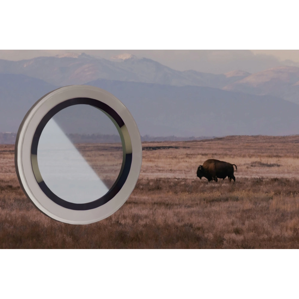 Szkło hartowane na aparat z aplikatorem Bizon Glass Snap Lens do Apple iPhone 16 Pro / 16 Pro Max szara ramka