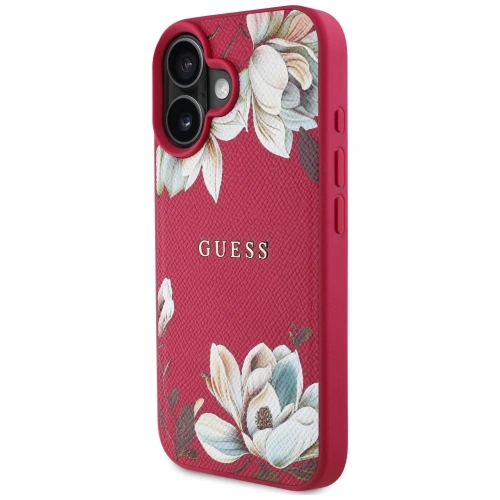 Kup Guess Geprägtes Blumendruckmuster MagSafe Apple iPhone 16 fuchsia - GUE4421 - {ean13} - Sklep Home Screen