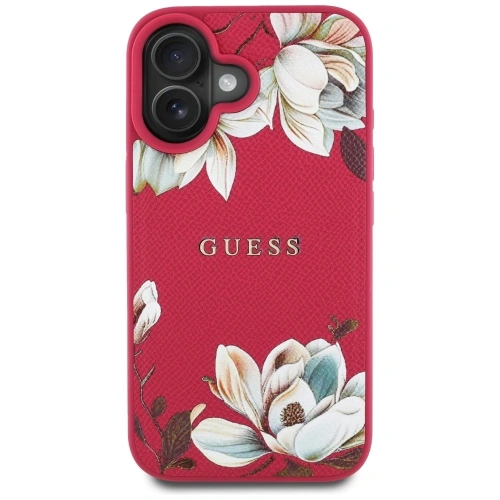 Kup Guess Geprägtes Blumendruckmuster MagSafe Apple iPhone 16 fuchsia - GUE4421 - {ean13} - Sklep Home Screen