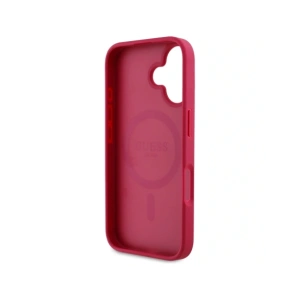 Kup Guess Grained Printed Flower Pattern MagSafe Apple iPhone 16 fukszia - GUE4421 - {ean13} - Sklep Home Screen