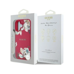 Kup Guess Geprägtes Blumendruckmuster MagSafe Apple iPhone 16 fuchsia - GUE4421 - {ean13} - Sklep Home Screen