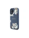 Kup Etui Guess Grained Printed Flower Pattern MagSafe do Apple iPhone 16 niebieski - GUE4422 - {ean13} - Sklep Home Screen