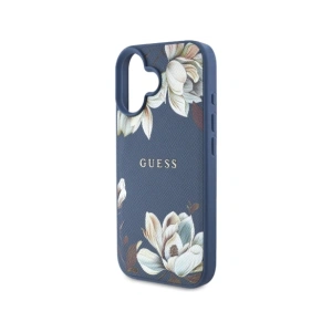 Kup Guess Grained Printed Flower Pattern MagSafe Apple iPhone 16 kék - GUE4422 - {ean13} - Sklep Home Screen