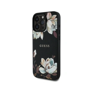 Kup Etui Guess Grained Printed Flower Pattern MagSafe do Apple iPhone 16 Pro czarny - GUE4423 - {ean13} - Sklep Home Screen