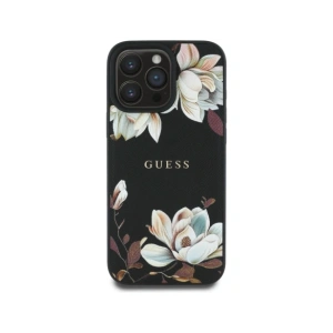 Kup Etui Guess Grained Printed Flower Pattern MagSafe do Apple iPhone 16 Pro czarny - GUE4423 - {ean13} - Sklep Home Screen