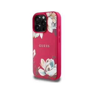 Kup Etui Guess Grained Printed Flower Pattern MagSafe do Apple iPhone 16 Pro fuksja - GUE4424 - {ean13} - Sklep Home Screen