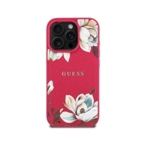 Kup Etui Guess Grained Printed Flower Pattern MagSafe do Apple iPhone 16 Pro fuksja - GUE4424 - {ean13} - Sklep Home Screen