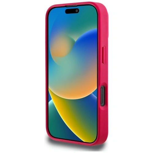 Kup Guess Hladký tištěný květinový vzor MagSafe Apple iPhone 16 Pro fuchsie - GUE4424 - {ean13} - Sklep Home Screen