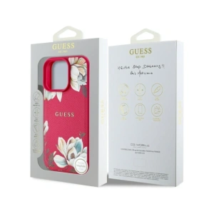 Kup Etui Guess Grained Printed Flower Pattern MagSafe do Apple iPhone 16 Pro fuksja - GUE4424 - {ean13} - Sklep Home Screen