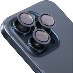 Kup Szkło na aparat z aplikatorem Bizon Glass Snap Lens do iPhone 15 Pro / 15 Pro Max niebieska ramka - BIZ8699 - {ean13} - Sklep Home Screen