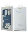 Buy Guess Grained Printed Flower Pattern MagSafe Apple iPhone 16 Pro blue - GUE4429 - {ean13} - Home Screen Store Europe