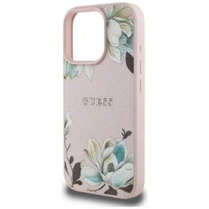Kup Etui Guess Grained Printed Flower Pattern MagSafe do Apple iPhone 16 Pro różowy - GUE4430 - {ean13} - Sklep Home Screen