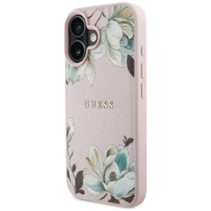 Kup Guess Model cu Flori Tipărite Granulate MagSafe Apple iPhone 16 roz - GUE4431 - {ean13} - Sklep Home Screen