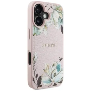 Kup Guess Model cu Flori Tipărite Granulate MagSafe Apple iPhone 16 roz - GUE4431 - {ean13} - Sklep Home Screen