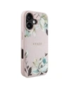 Kup Guess Grained Printed Flower Pattern MagSafe Apple iPhone 16 růžová - GUE4431 - {ean13} - Sklep Home Screen