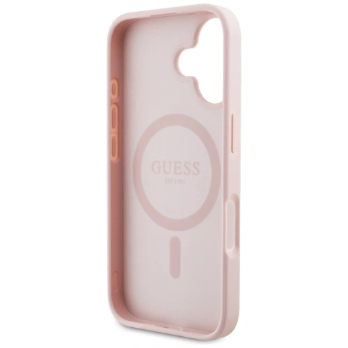 Kup Guess Grained Printed Flower Pattern MagSafe Apple iPhone 16 růžová - GUE4431 - {ean13} - Sklep Home Screen
