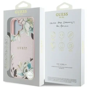 Kup Guess Mintás Virágmintás MagSafe Apple iPhone 16 rózsaszín - GUE4431 - {ean13} - Sklep Home Screen
