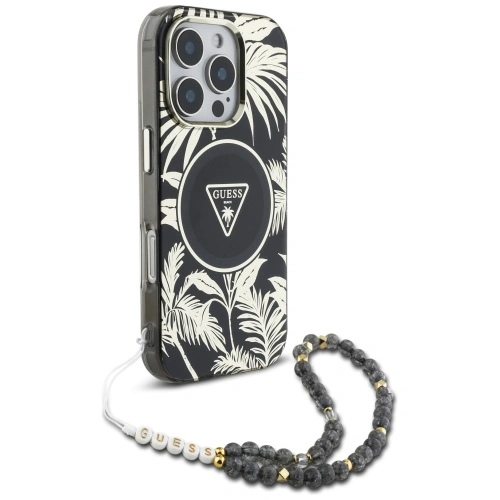 Kup Guess Palm Trees Triangle Pearl Strap MagSafe Apple iPhone 16 Pro černý - GUE4432 - {ean13} - Sklep Home Screen