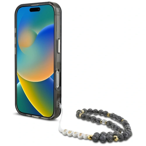 Kup Guess Palm Trees Triangle Pearl Strap MagSafe Apple iPhone 16 Pro černý - GUE4432 - {ean13} - Sklep Home Screen