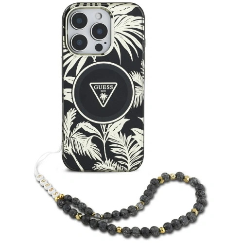 Kup Guess Palm Trees Triangle Pearl Strap MagSafe Apple iPhone 16 černý - GUE4434 - {ean13} - Sklep Home Screen