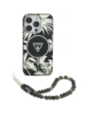 Guess Palm Trees Triangle Pearl Strap MagSafe Apple iPhone 16 černý