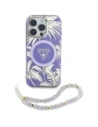 Kup Guess Palm Trees Triangle Pearl Strap MagSafe Apple iPhone 16 Pro violet - GUE4436 - {ean13} - Sklep Home Screen