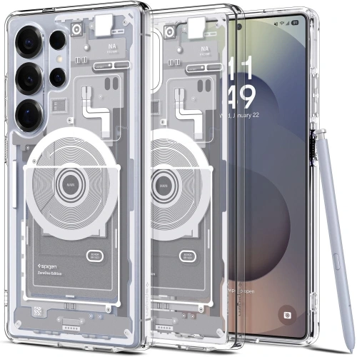 Kup Spigen Ultra Hybrid Mag MagSafe Samsung Galaxy S25 Ultra Zero One Weiß - SPN16695 - {ean13} - Sklep Home Screen