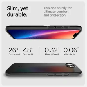 Kup Spigen Thin Fit Mag MagSafe Apple iPhone 16e Schwarz - SPN16697 - {ean13} - Sklep Home Screen