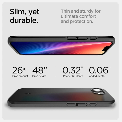 Kup Spigen Thin Fit Mag MagSafe Apple iPhone 16e Fekete - SPN16697 - {ean13} - Sklep Home Screen