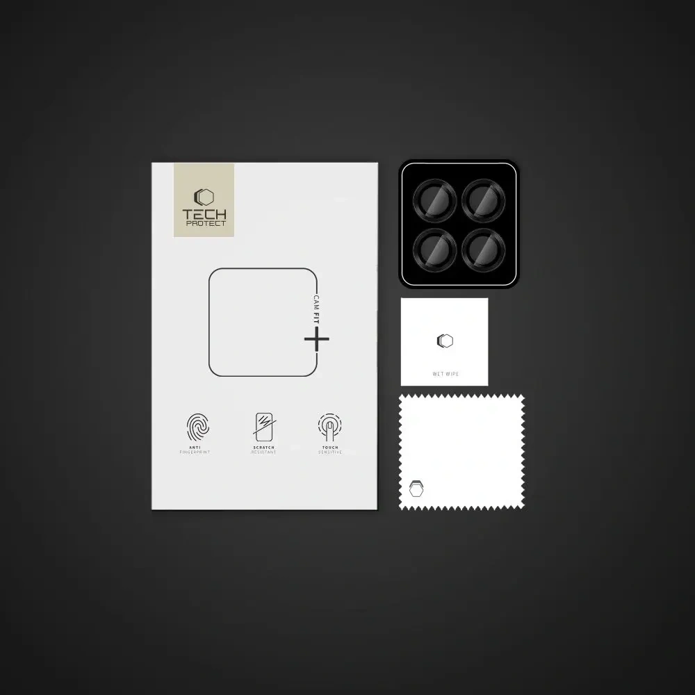 Szkło na obiektyw aparatu Tech-Protect Camring Pro+ Xiaomi Redmi Note 14 Pro 5G / Poco X7 5G Black