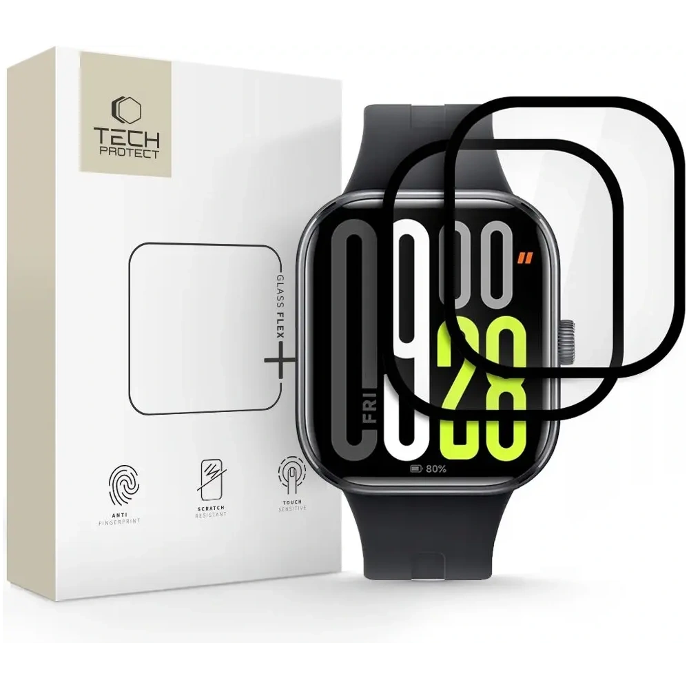 Szkło hybrydowe Tech-Protect Glass Flex+ Xiaomi Redmi Watch 5 Black [2 PACK]