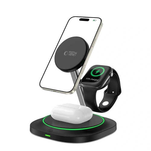 Buy Tech-Protect QI15W-A46 Magnetic MagSafe Wireless Charger Black - THP3941 - {ean13} - Home Screen Store Europe