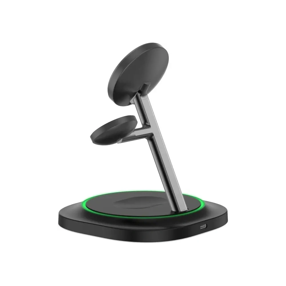 Ładowarka bezprzewodowa 3w1 Tech-Protect QI15W-A46 Magnetic MagSafe Wireless Charger Black