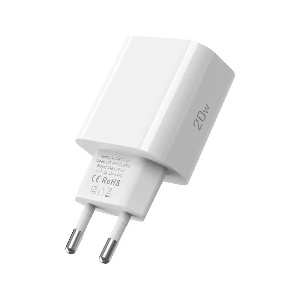 Ładowarka sieciowa Tech-Protect NC20W 1-port USB-C Network Charger PD20W + USB-C / USB-C Cable White