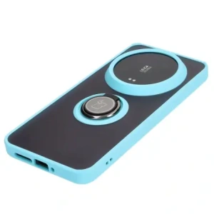 Kup [OUTLET] Etui mit Fingerhalter Bizon Case Hybrid Ring für Xiaomi 14 Ultra rauchig mit hellblauem Rahmen - OT-852 - {ean13} - Sklep Home Screen
