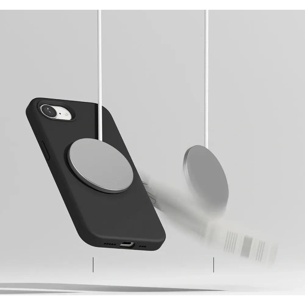 Etui Ringke Silicone Magnetic MagSafe Apple iPhone 16e Black