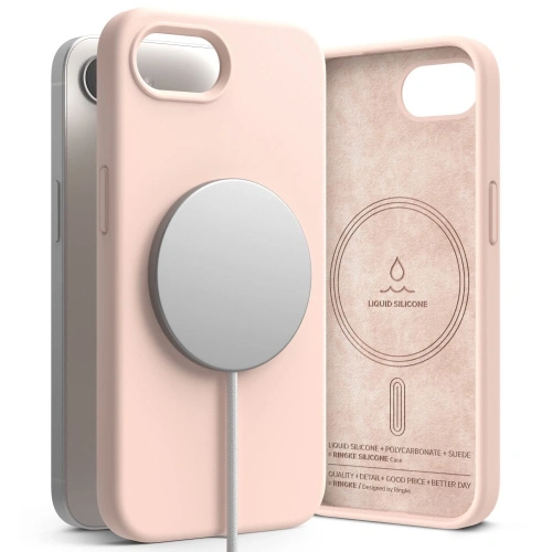 Kup Ringke Silicon Magnetic MagSafe Apple iPhone 16e Pink Sand - RGK11772 - {ean13} - Sklep Home Screen