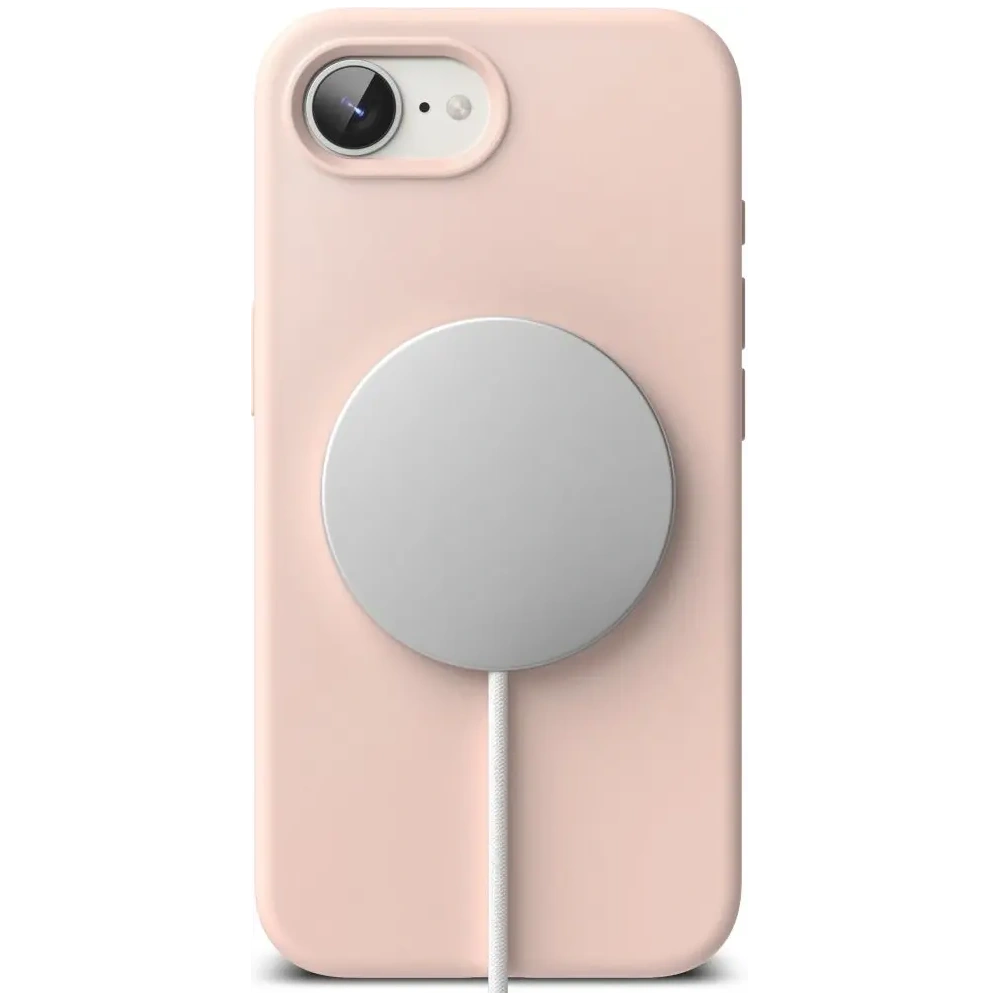 Etui Ringke Silicone Magnetic MagSafe Apple iPhone 16e Pink Sand